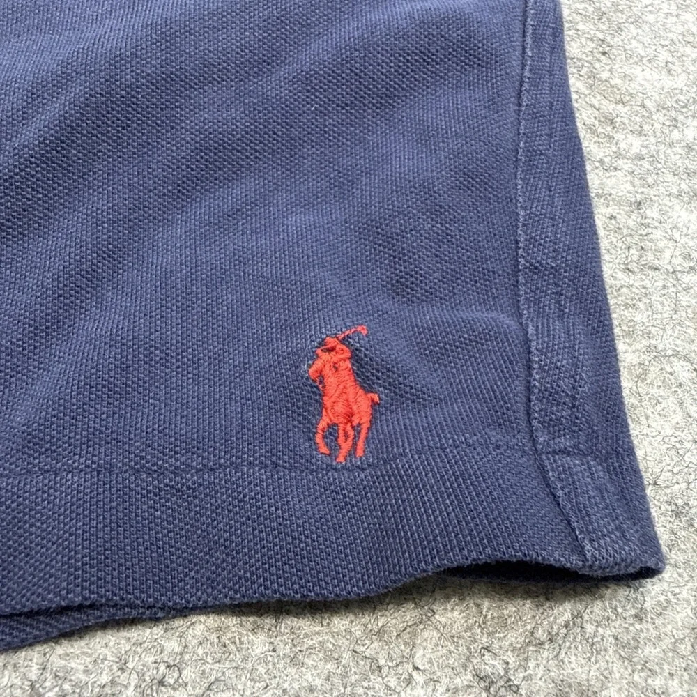 Polo Ralph Lauren cotton knit shorts mens XL navy blue red embroidered pony logo